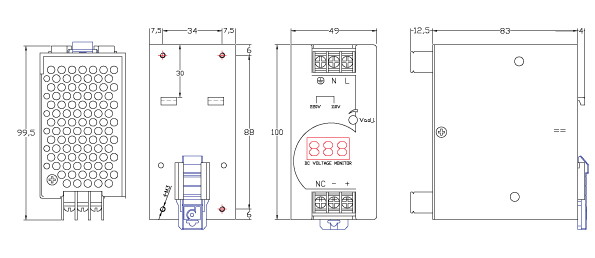 150W_switching_power_supply_dimension