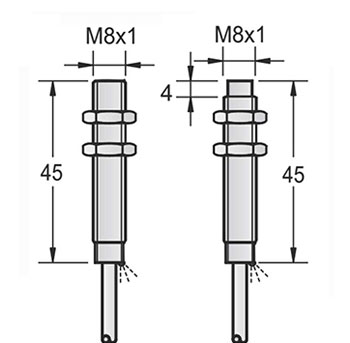 M8 Sensor standare housing dimension