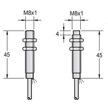 M8 full metal inductive proximity sensor