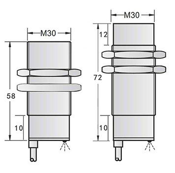 M30 high temp proximity sensor dimension