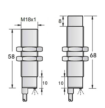 M18 high temp proximity sensor dimension