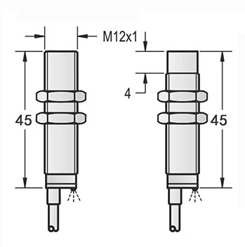 Dimension 4mm flushed proximity sensor