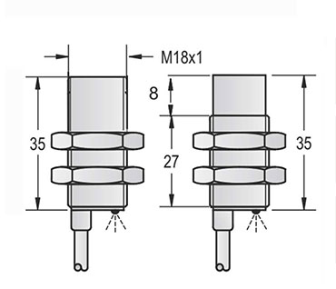 M18 Inductive Sensor dimension 01