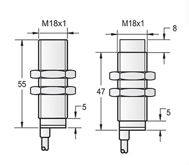 M18 Inductive Sensor dimension 02
