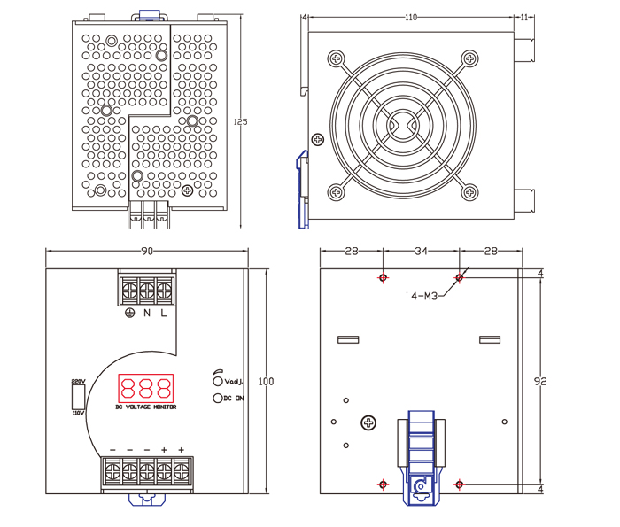 500w_SL-500-24M switching power supplies